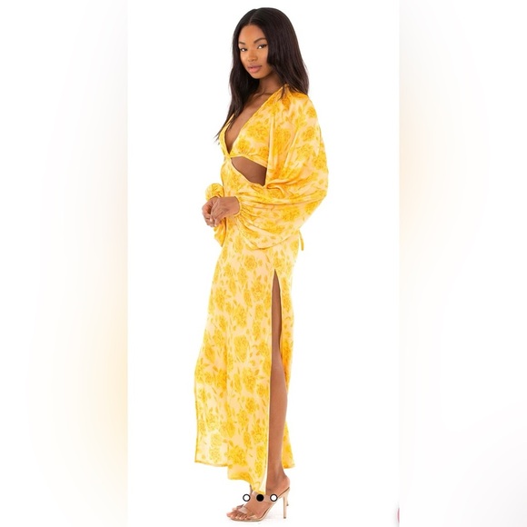 $258 Jen's Pirate Booty Yellow Electro Floral Sonora Maxi Dress - Picture 2 of 11